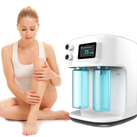Appareil de dermabrasion à jet d'eau 2 en 1, peeling, oxygénation de la peau, brosse multifonctionnelle pour éliminer les points noirs et nettoyer la peau