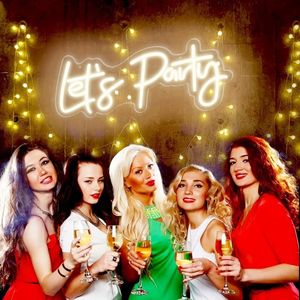 Enseignes néon LED personnalisées RGB « Let's Party Big Festival Happy Anniversary » pour bars et fêtes - Décoration « Let's Party » en acrylique - Product Image 4