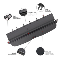 Couverture de coffre rétractable pour Subaru Forester manuel 2013 2014 2015 2016 2017 2018 accessoires de mise à niveau de garniture intérieure de voiture