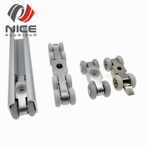 Accesorios <span class=keywords><strong>para</strong></span> Rieles <span class=keywords><strong>de</strong></span> Puertas Correderas, Rodillo <span class=keywords><strong>para</strong></span> <span class=keywords><strong>Puerta</strong></span> <span class=keywords><strong>de</strong></span> Armario, Aleación <span class=keywords><strong>de</strong></span> Aluminio 6063, Color Personalizado, Diseño Moderno, Riel Guía Colgante Duradero - Product Image 1