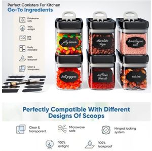 Airtight <b>Kitchen</b> <b>Organizers</b> and Storage,6 Pcs Food Storage Containers <b>Kitchen</b> Storage, Plastic <b>Kitchen</b> <b>Organizers</b> 1.5LX6PCS - Product Image 3