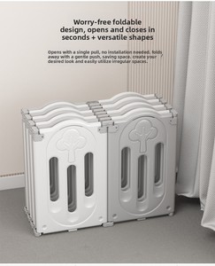 Corralito Plegable Portátil para Bebés con Tapete, Área de Juego Segura para Bebés, Niños Pequeños y Niños, Uso en Interiores del Hogar - Product Image 5