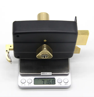 Serrure de jante durable antivol de haute qualité et étanche avec cylindre en laiton à clé noire pour une épaisseur de 35 à 50mm
