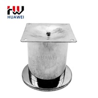 Pieds de meubles en gros HUAWEI, accessoires de quincaillerie, support en tube rond chromé, pied de table à manger en métal, pied de canapé
