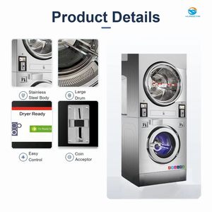 Lavasciuga Compatta da 22kg con Porta in Vetro, Multi-Programma, Risparmio Idrico, per Dormitori, Pagamento con Carta, Impilabile - Product Image 2