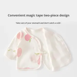 Ropa de Bebé Recién Nacido, Algodón Puro, Diseño de Dibujos Animados, <span class=keywords><strong>Cuatro</strong></span> Estaciones, 0-3 <span class=keywords><strong>Meses</strong></span>, Top sin Costuras con Media Espalda, Estilo Monje, Primavera Otoño - Product Image 2