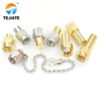 Para conector SMA tapa antipolvo macho/hembra contacto de cobre protector metálico TAPA DE Metal dorado para Cable RF Coaxial