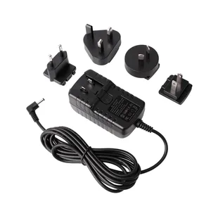 Factory Interchangeable 5v 2.5a 3.1a 9v2a 12v1.5a 24v 0.75a Ac Dc Adapter 18w Power Supply Wall Type Power Adapter
