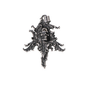 Colgante de calavera de acero inoxidable gótico retro para hombre, collar de Hip Hop con dije temático SP1115 - Product Image 5