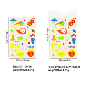 Tatuaggi Temporanei Fluorescenti Personalizzati che si Illuminano al Buio, Motivi di Animali Cartoon, Adesivi Impermeabili per Viso e Corpo per Donne e Bambini - Product Image 2