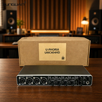 Interface audio USB UMC404HD 24 bits 192 kHz, carte son professionnelle avec préamplis micro pour studio, guitare, enregistrement téléphonique