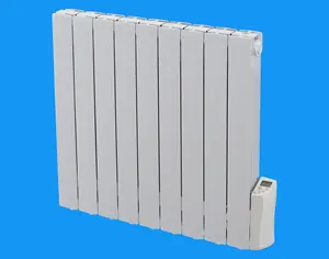 充油电动散热器恒温壁挂式加热器-1500 W-薄型流体惯性散热器-24/7 定时器,