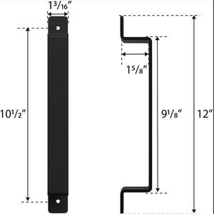 High Quality 10\&quot; <strong>Iron</strong> Steel Black Modern Design Ornamental Gate Pull Door and <strong>Window</strong> <strong>Handle</strong> for Home and Hotel - Product Image 4