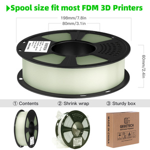 Geeetech <span class=keywords><strong>3D</strong></span> In Ấn Vật Liệu 1Kg 1 Spool Sáng PLA <span class=keywords><strong>Filament</strong></span> Phát Sáng Trong Bóng Tối PLA Màu Xanh Lá Cây 1.75Mm <span class=keywords><strong>3D</strong></span> Máy In <span class=keywords><strong>Filament</strong></span> - Product Image 6