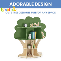 Étagère pour enfants de haute qualité en vert fougère bibliothèque d'arbre artisanale naturelle pour la maternelle ou le parc de la chambre à coucher