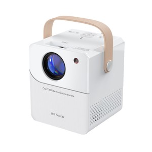 โปรเจคเตอร์พกพาขนาดเล็ก LCD 1080P ระบบแอนดรอยด์ สมาร์ทโฮม บีมเมอร์ โปรเจคเตอร์พกพาพร้อมลำโพงในตัวสำหรับโฮมเธียเตอร์ - Product Image 1