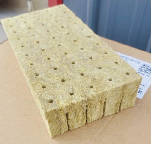 Hydroponic Rock Wool Block Manufacturer 25mm Basalt Wool Planting Medium for Seedling Grows and Greenhouse