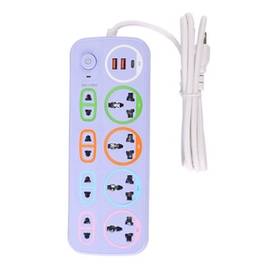 Enchufe universal transfronterizo superventas, <span class=keywords><strong>regleta</strong></span> de enchufes estilo europeo, tipo orificio universal, luminoso, el más vendido en África, colorido, 20 unidades. - Product Image 1