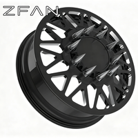Velg Truk ZFAN Polished Deep Lip Forged 20-24 Inch 6/8/10 Lug 6x5.5 8x170 8x200 8x210 10x200 Chrome Dual-ly Super Single Rims