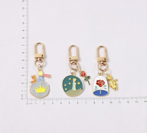 Portachiavi con Ciondolo Rosa del Piccolo Principe, Moschettone in Metallo Resistente, Portachiavi Anti-Smarrimento - Product Image 5