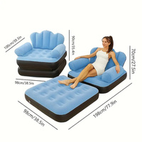 Chaise inclinable gonflable d'extérieur chinoise 2 en 1, canapé-lit au design moderne pour le camping et le salon