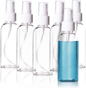 Large Stock Empty 50ml 60ml 100ml clear PET plastic spray bottle for Disinfection spray