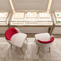 Chaise de maquillage et de présentation en acier inoxydable de luxe léger avec dossier, pour chambre à coucher, coiffeuse et salon de manucure