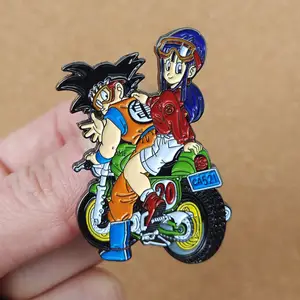 Lencana logam Anime Super Pin pabrik Pin Enamel lembut kustom kartun lucu