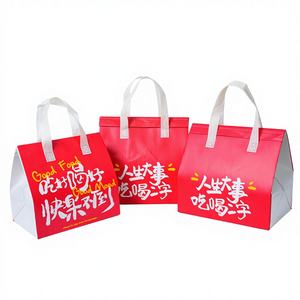 Bolsas de Entrega para Pasteles Personalizadas, Bolsas Térmicas Aislantes de Tela No Tejida para Empacar Pasteles de Leche y Tiramisú con Logotipo Personalizado - Product Image 1