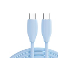Câble USB C 60W PD à charge rapide, cordon de données en silicone liquide souple avec conducteurs en cuivre pour téléphones, tablettes, ordinateurs portables