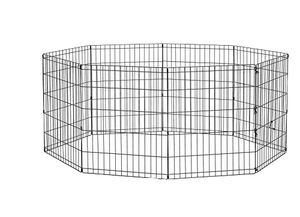 Valla de malla de hierro para perros, jaula de metal plegable para mascotas con cierre de gran espacio a presión para cachorros de botón pequeños y medianos, casas intercambiables - Product Image 3
