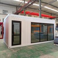 Eco extérieur cadre en acier café design stockage préfabriqué tini conteneur maison à vendre
