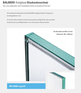 Système de balustrade en verre trempé à profil en U haute résistance pour usage en salle de bain d'hôpital, parapet, terrasse, balcon, fixation au sol - Product Image 3