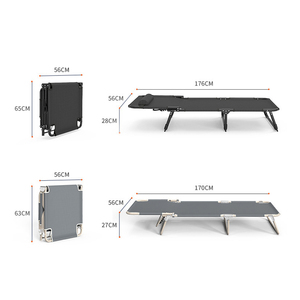 E-RIKE Ultralight Có Thể Gập Lại Giường Cũi Thép Oxford 200Kg Nhiệm Vụ Nặng Nề Có Thể Điều Chỉnh Chiều Cao Cũi Ngủ - Product Image 2