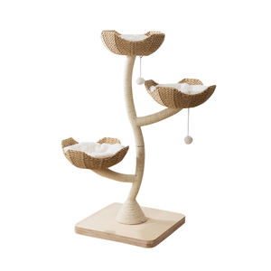 Fabrikant Groothandel Houten Sisal Grote Kattenboom Krabpaal Kattencondo Toren Moderne Kattenklimtoren - Product Image 4