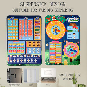 पूर्वस्कूली बच्चों के लिए मोंटेसरी शैक्षिक खिलौना सेट, पुनः प्रयोज्य पेपर स्टिकर शांत बुक कैलेंडर मौसम बोर्ड लर्निंग टॉय - Product Image 2