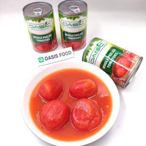 Tomate de ciruela pelado enlatado de calidad superior entero en lata 400g - Product Image 5
