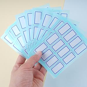 Étiquette d'autocollant de ligne vierge de nom de prix adhésif simple face manuscrite de couleur bon marché pour la <span class=keywords><strong>marque</strong></span> de bureau et d'école - Product Image 6