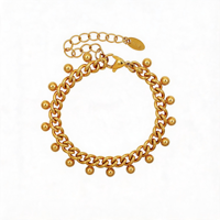 Bracelet Cuban Link pour femmes, couleur or, chaîne géométrique, bijoux tendance, vente en gros