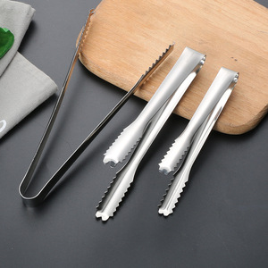 Stainless Steel Ice Tongs Thickened Ice Clip Cross-border Multi-functional <b>BBQ</b> Tongs Ice Clip Towel Clip Bar Supplies Hot Item - Product Image 1