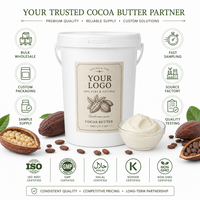 Beurre de cacao pur non raffiné de qualité cosmétique, 100% naturel, beurre de cacao brut en vrac, seau de 25 kg pour les soins de la peau, la fabrication de savon, vente en gros