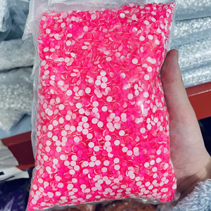 พลอยเทียมนีออนแก้วหลังแบนหลากสีสำหรับตกแต่งเล็บ - Product Image 4