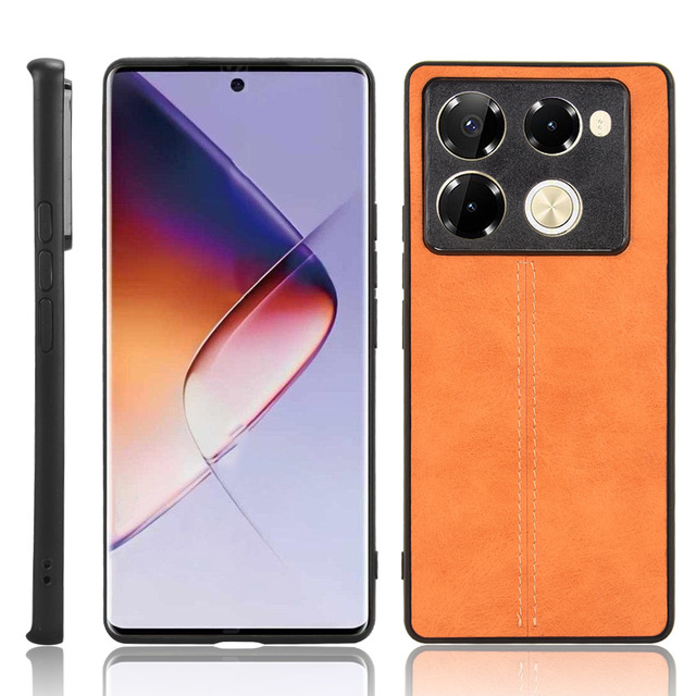 Lightweight Cowhide Pattern PU Leather Case Shell Protective Back Cover for Infinix Note 40 Pro 5G X6851 Mobile Phone Case