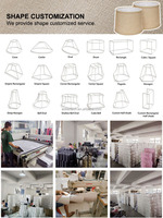 Abat-jour conique en lin, diffuseur de lumière, abat-jour en tissu naturel pour lampe de table d'intérieur, lampe de chevet, décoration