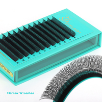 SP EYELASH Cils à floraison automatique en forme de W étroite 0.07mm C CC D Curl 3D 4D 5D Clover Fans de volume préfabriqués Easy Fan