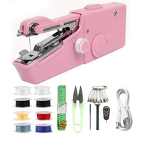 Mini Machine à Coudre Électrique Portative Multifonctionnelle pour Usage Domestique, Kit Manuel au Style Tendance et en Plastique Durable