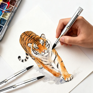 Art Supplies Watercolor <strong>Brushes</strong> Retractable Patent Design <strong>Artist</strong> <strong>Brush</strong> Replaceable Head Round Watercolor <strong>Brush</strong> for <strong>Artists</strong> - Product Image 5