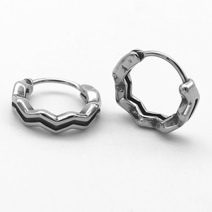 Pendientes geométricos de onda yunnique de acero de titanio para hombres y mujeres, accesorios de moda - Product Image 2
