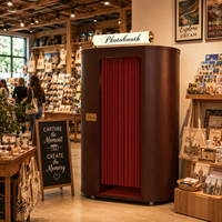 Photomaton en bois vintage commercial en libre-service pour la location d'événements, les hôtels, OEM, ODM