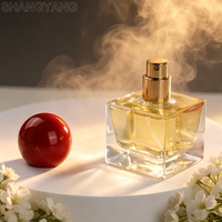 Huile de parfum de marque de créateur, flacon de parfum de luxe 50 ml, bouchon carré, impression de logo, boîte d'emballage, 100 pièces